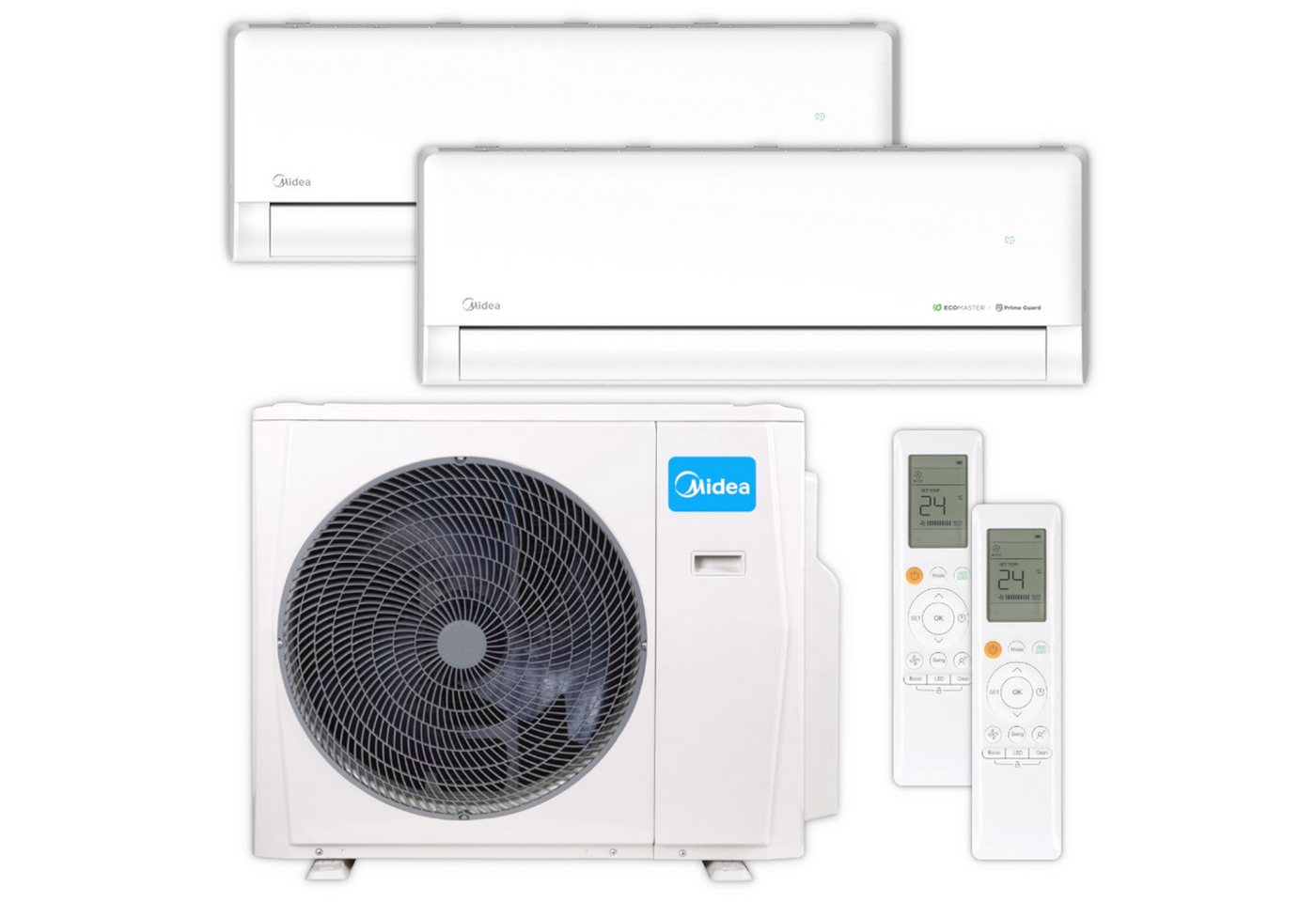 Midea Klimagerät EZ-09RD6-I + EZ-12RD6-I + M2O-18HFN8-ME