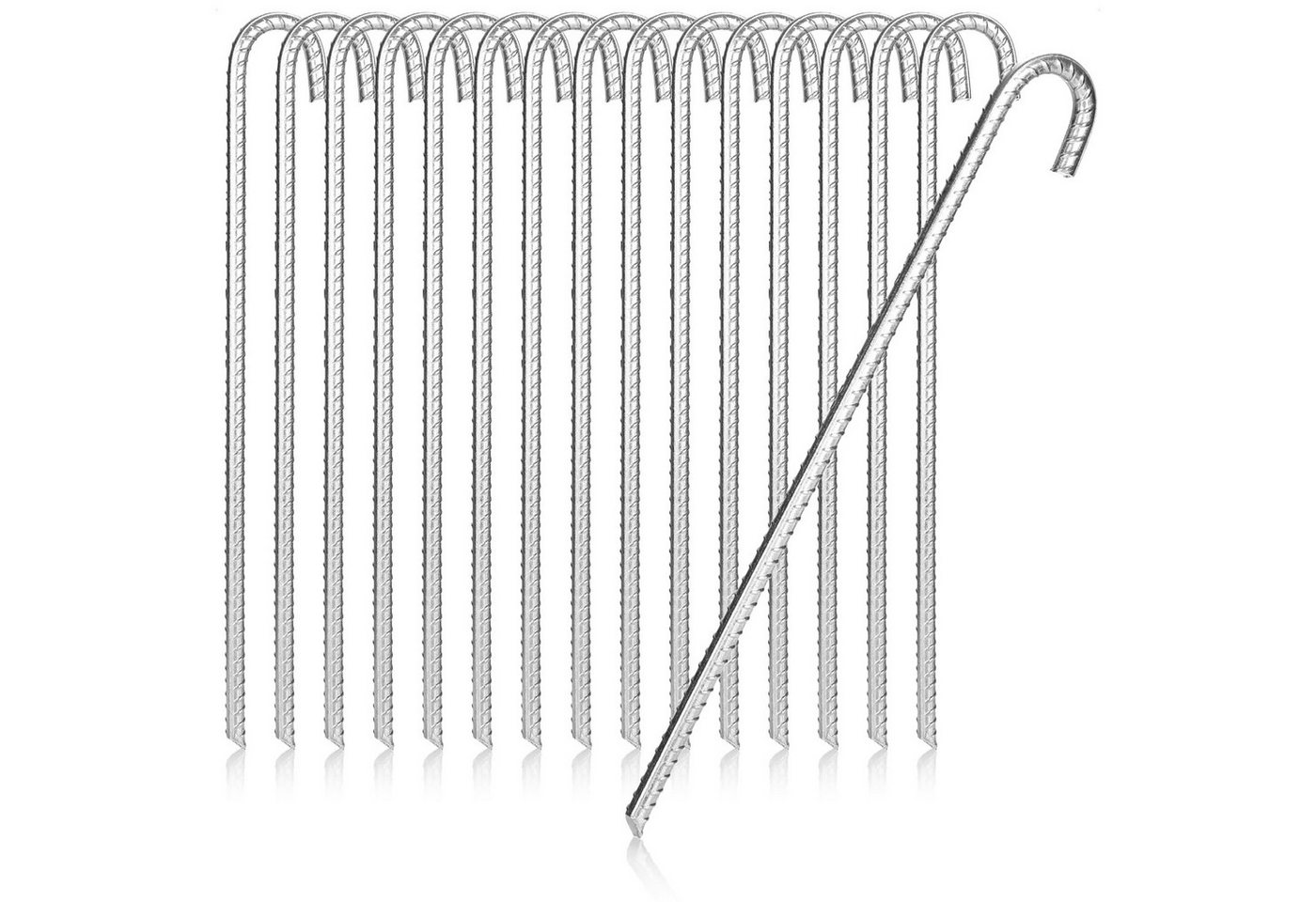 com-four Bodenanker XL Bodenanker aus massivem Stahl - extrem stabile Erdanker für Zelte, (16-St) Bild 5
