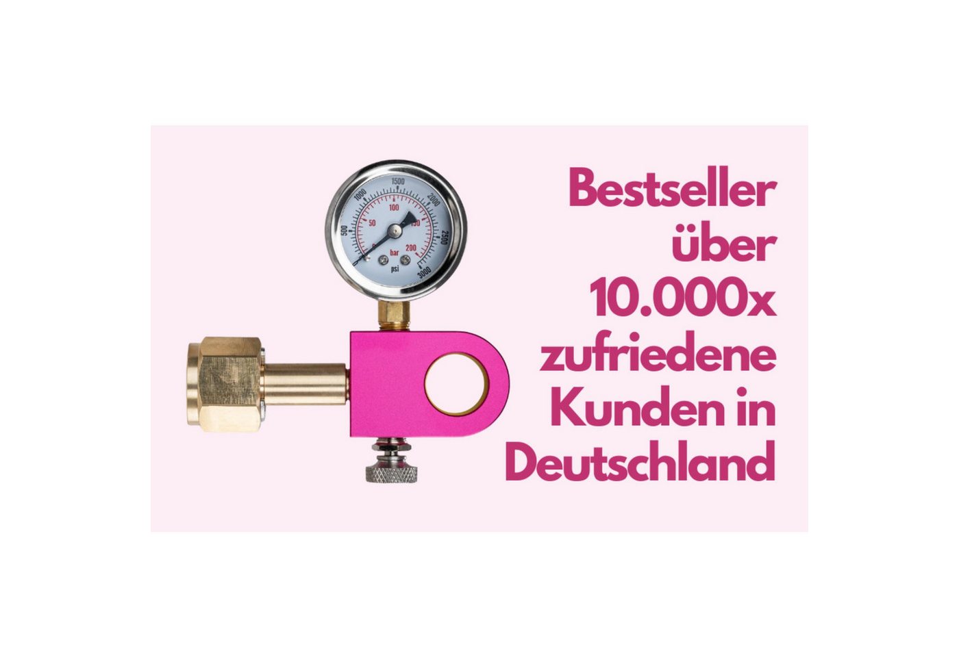 SPRUDELUX Schlauchadapter CO₂-Umfülladapter Quick Connect für Wassersprudler, füllt QC-Zylinder aus großen CO₂-Flaschen nach