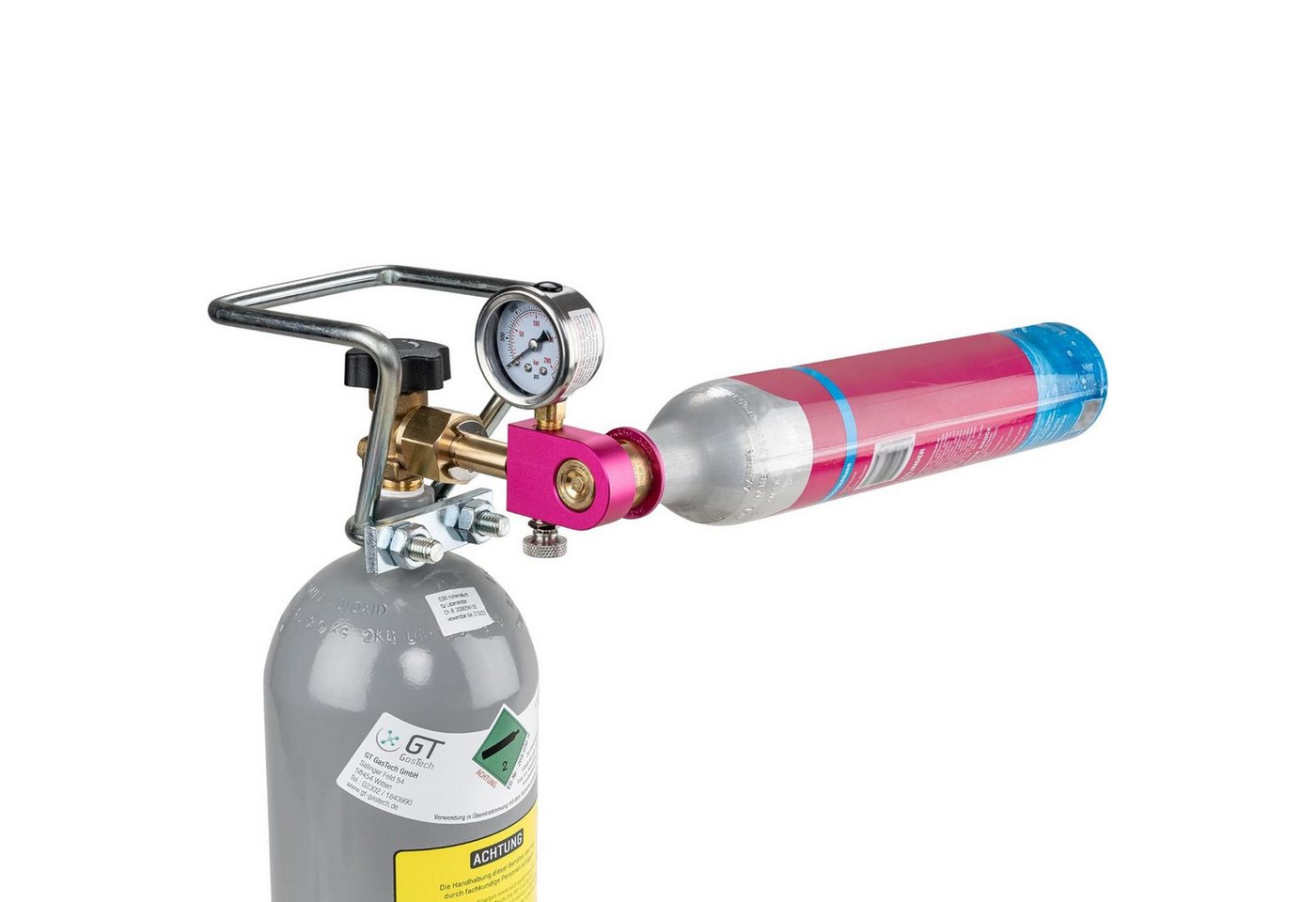 SPRUDELUX Schlauchadapter CO₂-Umfülladapter Quick Connect für Wassersprudler, füllt QC-Zylinder aus großen CO₂-Flaschen nach Bild 5