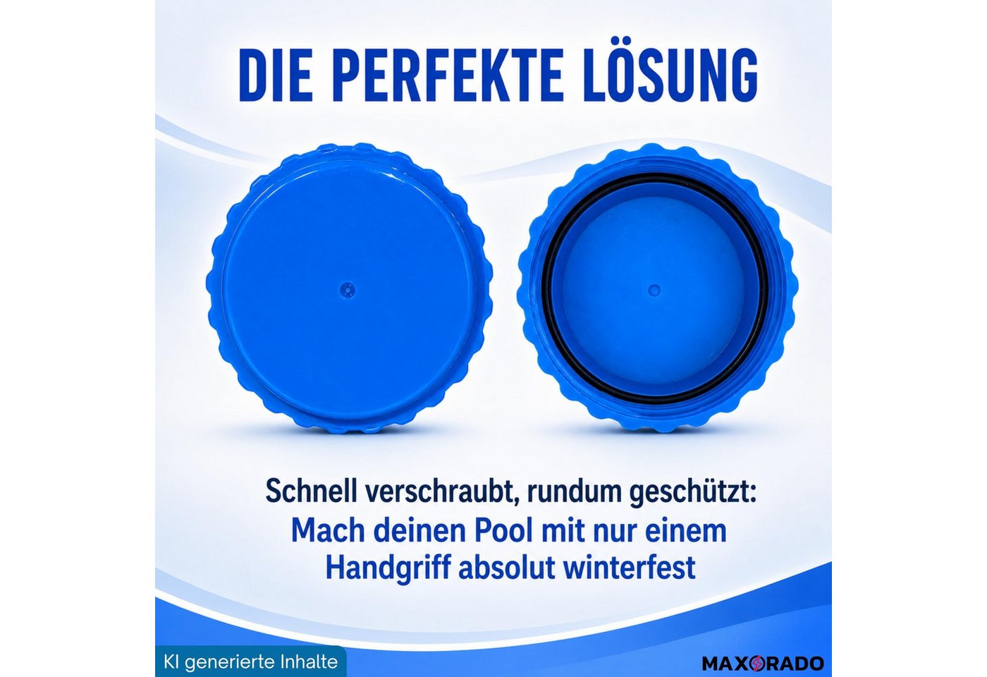 Maxorado Poolschlauch 2 Winterverschluss passend für Intex Bestway Pool Pools Winter Kappe Bild 4