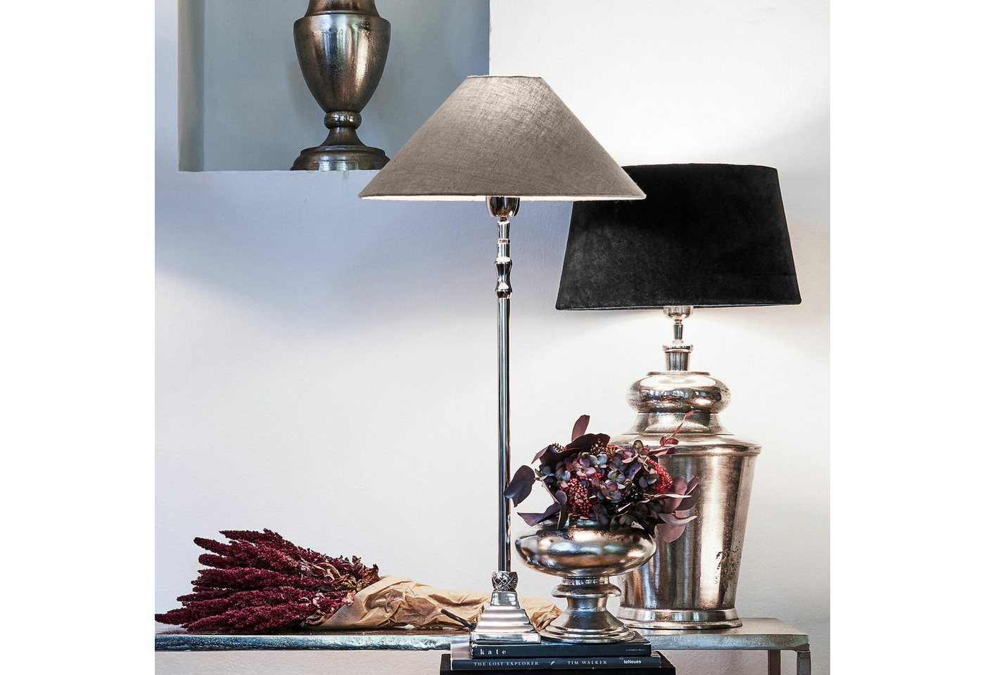Mirabeau Lampenschirm Lampenschirm Emmera taupe