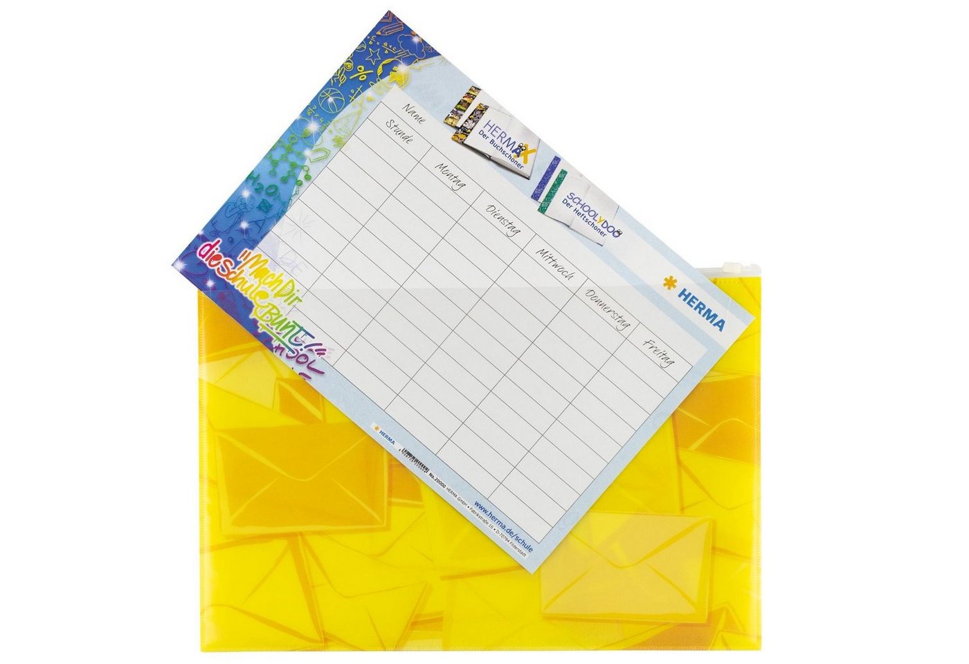 HERMA Organisationsmappe HERMA Postmappe mit Zipper, DIN A4, aus PP, gelb Bild 2
