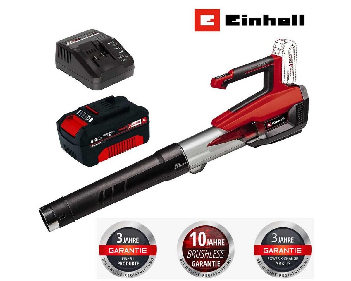 Einhell Akku-Laubbläser Einhell GP-LB 18/200 Li E bürstenloser Motor mit Akku / Ladegerät