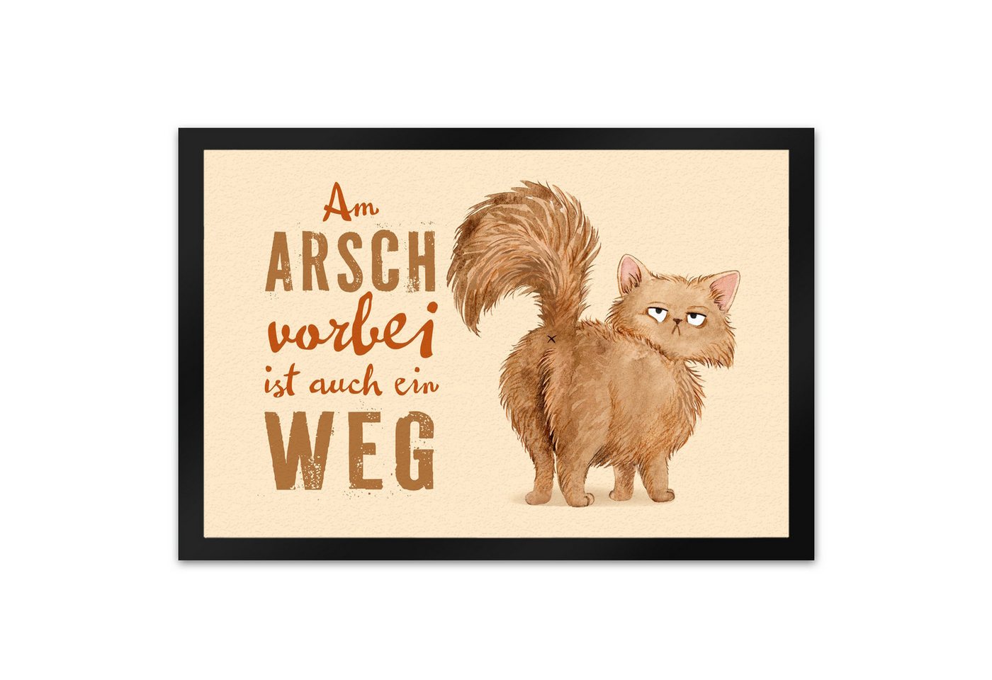 speecheese Fußmatte Katze Fußmatte XL in 40x60 cm mit Spruch Am Arsch vorbei ist auch ein Bild 2