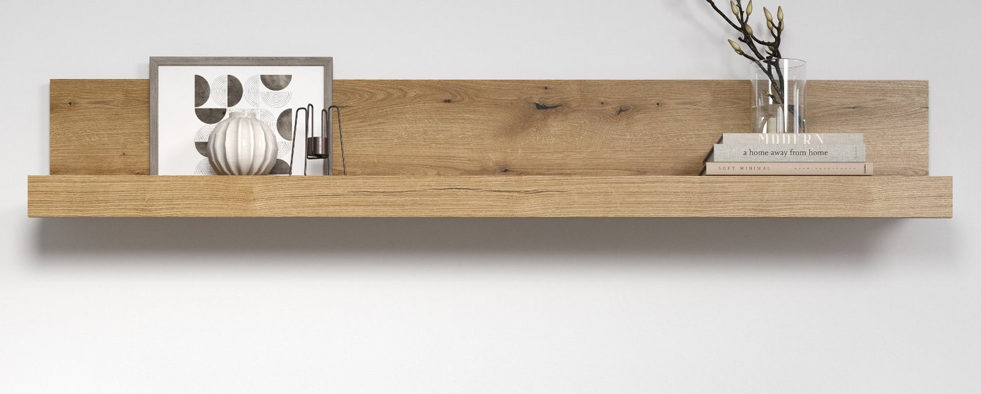 Furn.Design Wandregal Tralee, Wandboard in Eiche Dekor, Breite 180 cm Bild 2
