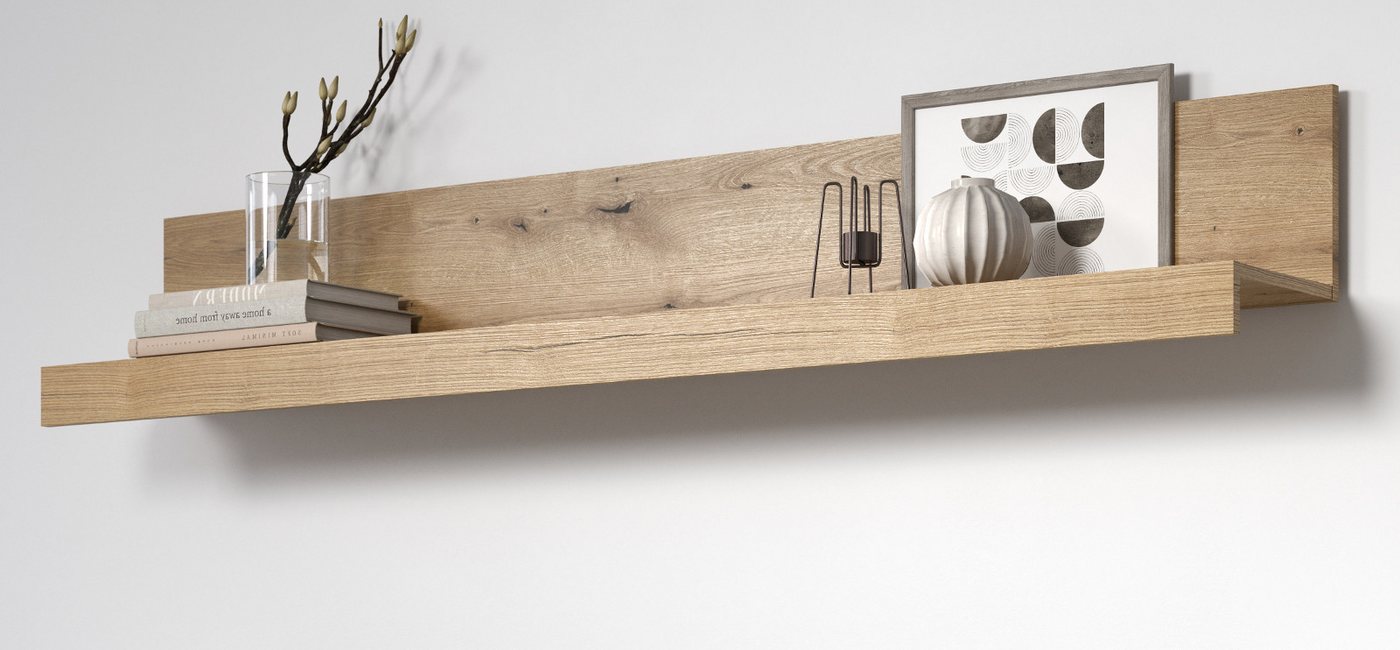Furn.Design Wandregal Tralee, Wandboard in Eiche Dekor, Breite 180 cm Bild 5