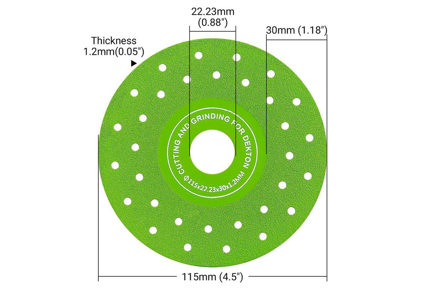 FELIXLEO Diamanttrennscheibe 3 Stück 115 mm Diamanttrennscheibe ultradünn Porzellan Glas Keramik