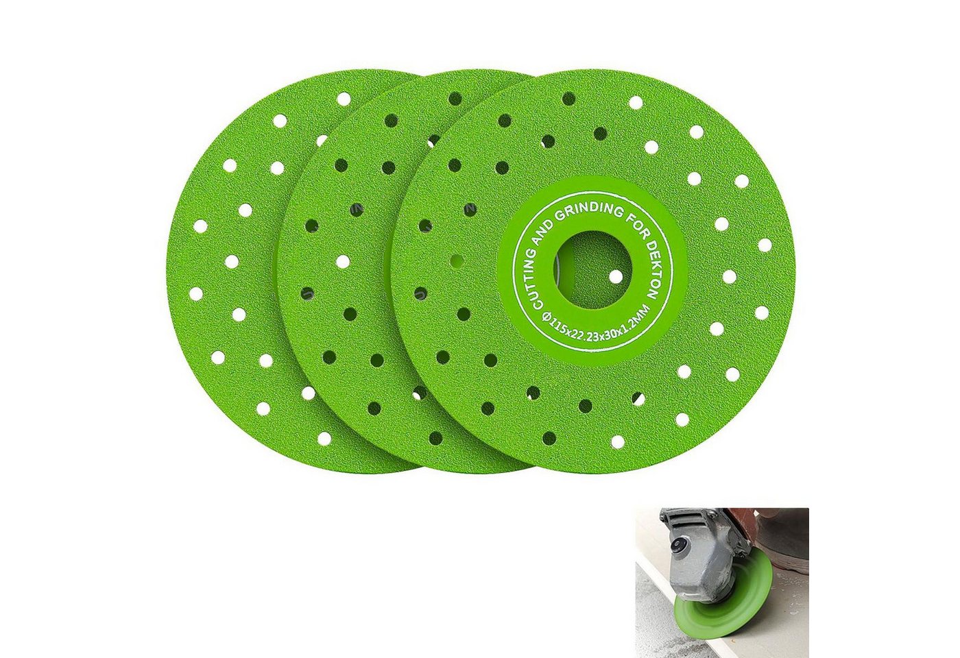 FELIXLEO Diamanttrennscheibe 3 Stück 115 mm Diamanttrennscheibe ultradünn Porzellan Glas Keramik Bild 2