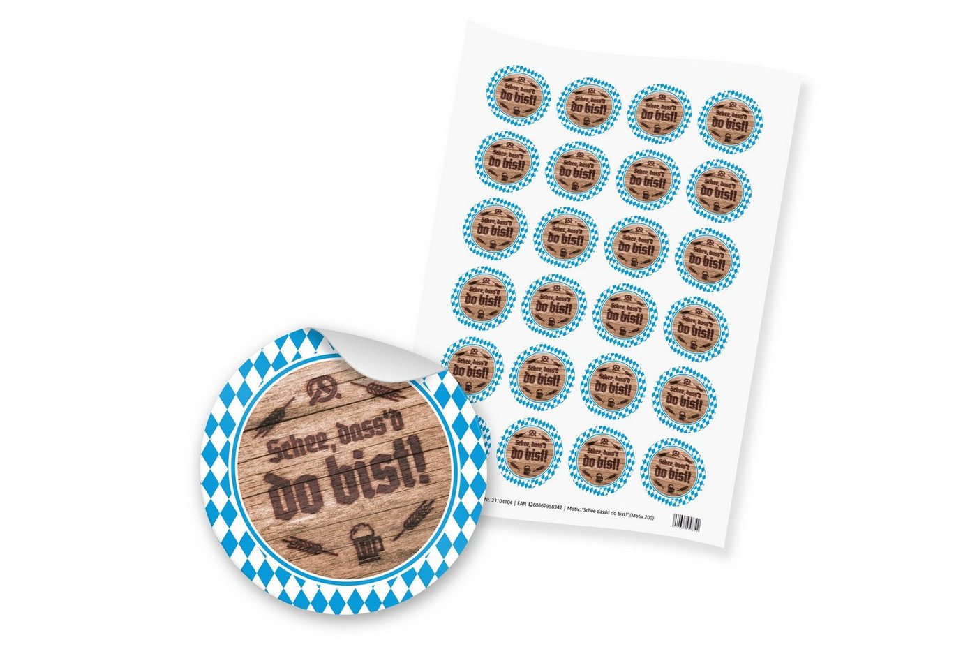 itenga Aufkleber itenga 24x Sticker Schee dass d do bist Aufkleber Bayern Oktoberfest