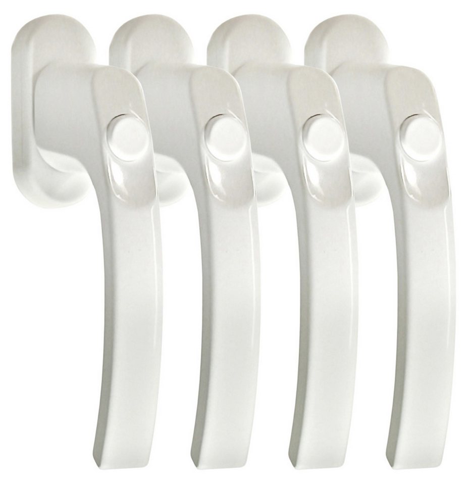 Häusler Onlinehandel GmbH Fenstergriff Fenstergriff Sets FG 6 Weiss mit Druckknopf Fenstergriffe, 4 x Fenstergriff, L: 13.5 cm, 90 Grad Rasterung Bild 2