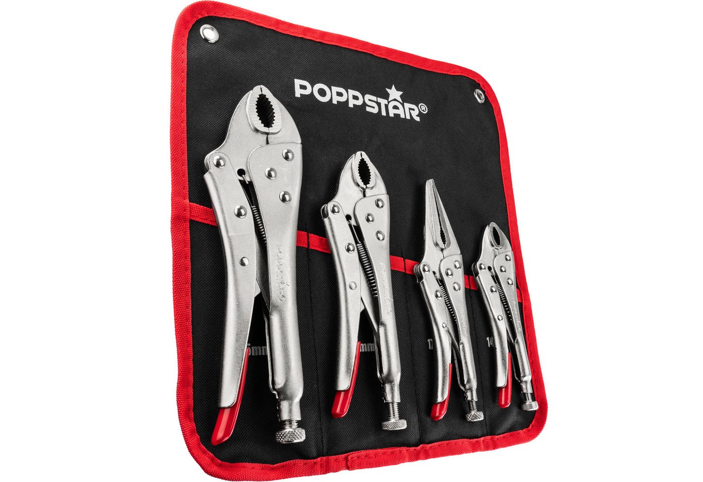 Poppstar Gripzange, Gripzangen-Set 4-teilig (3 Greifzangen + 1 Langbeckzange) Bild 5