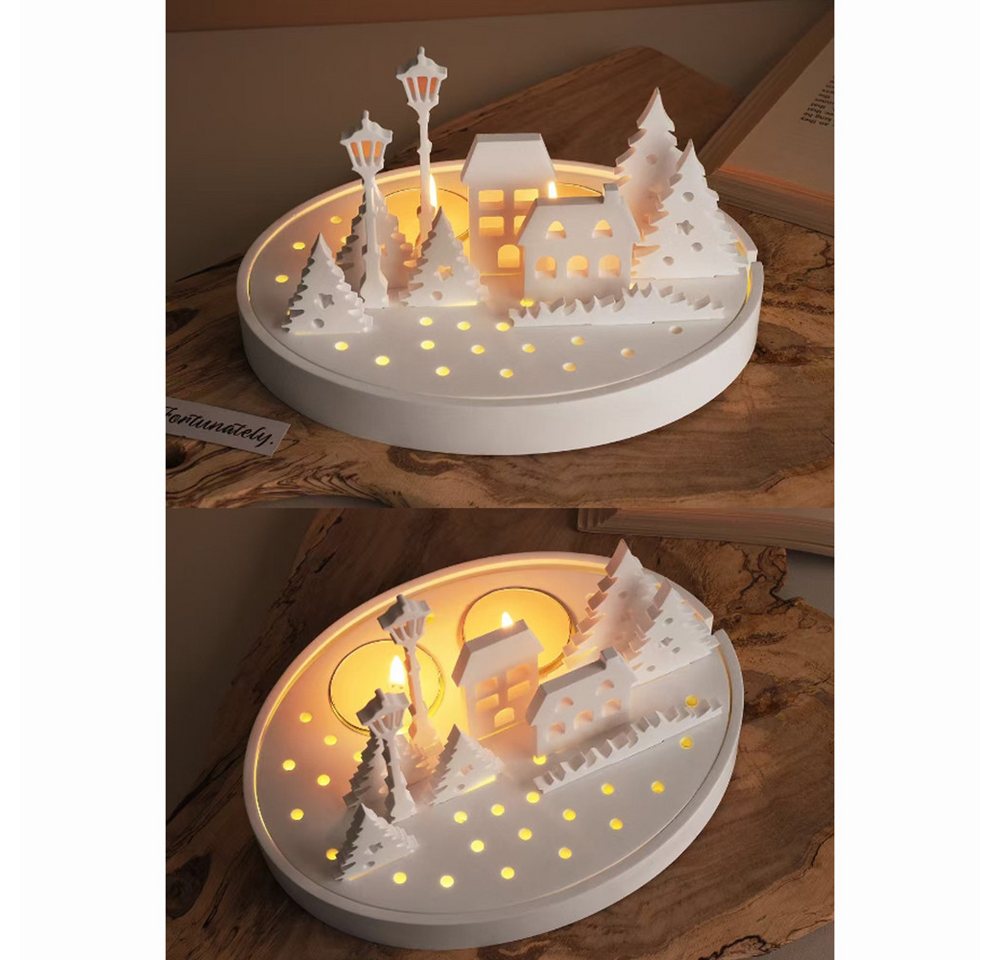 Cachito Modellierwerkzeug 3 Stück Silikonform Weihnachten Haus Baum Gießformen Gussformen, (3 St), für Gips Epoxidharz Formen DIY Basteln Weihnachten Dekoration