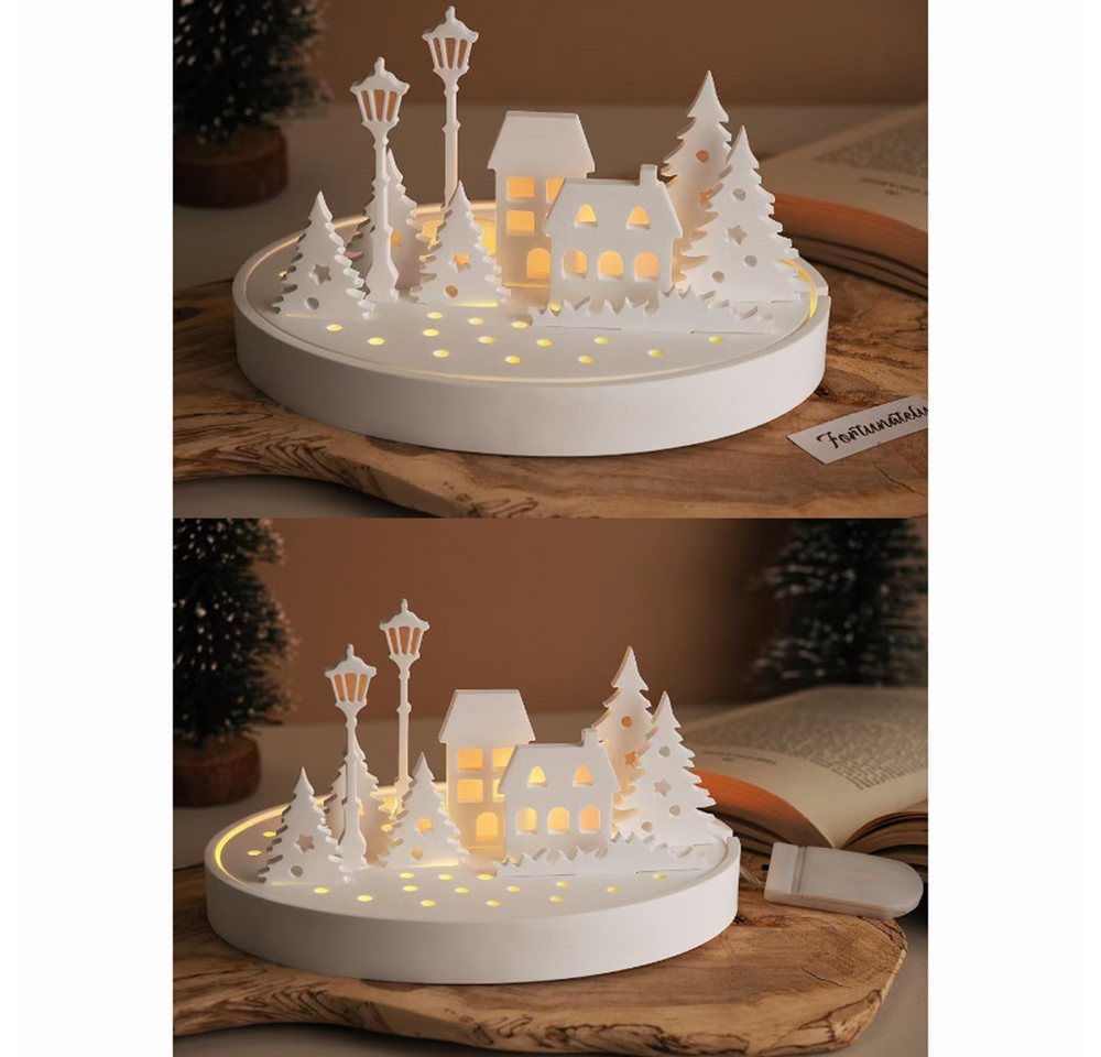 Cachito Modellierwerkzeug 3 Stück Silikonform Weihnachten Haus Baum Gießformen Gussformen, (3 St), für Gips Epoxidharz Formen DIY Basteln Weihnachten Dekoration Bild 3