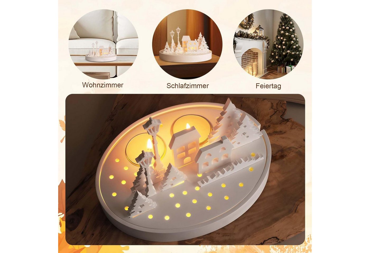 Cachito Modellierwerkzeug 3 Stück Silikonform Weihnachten Haus Baum Gießformen Gussformen, (3 St), für Gips Epoxidharz Formen DIY Basteln Weihnachten Dekoration Bild 5