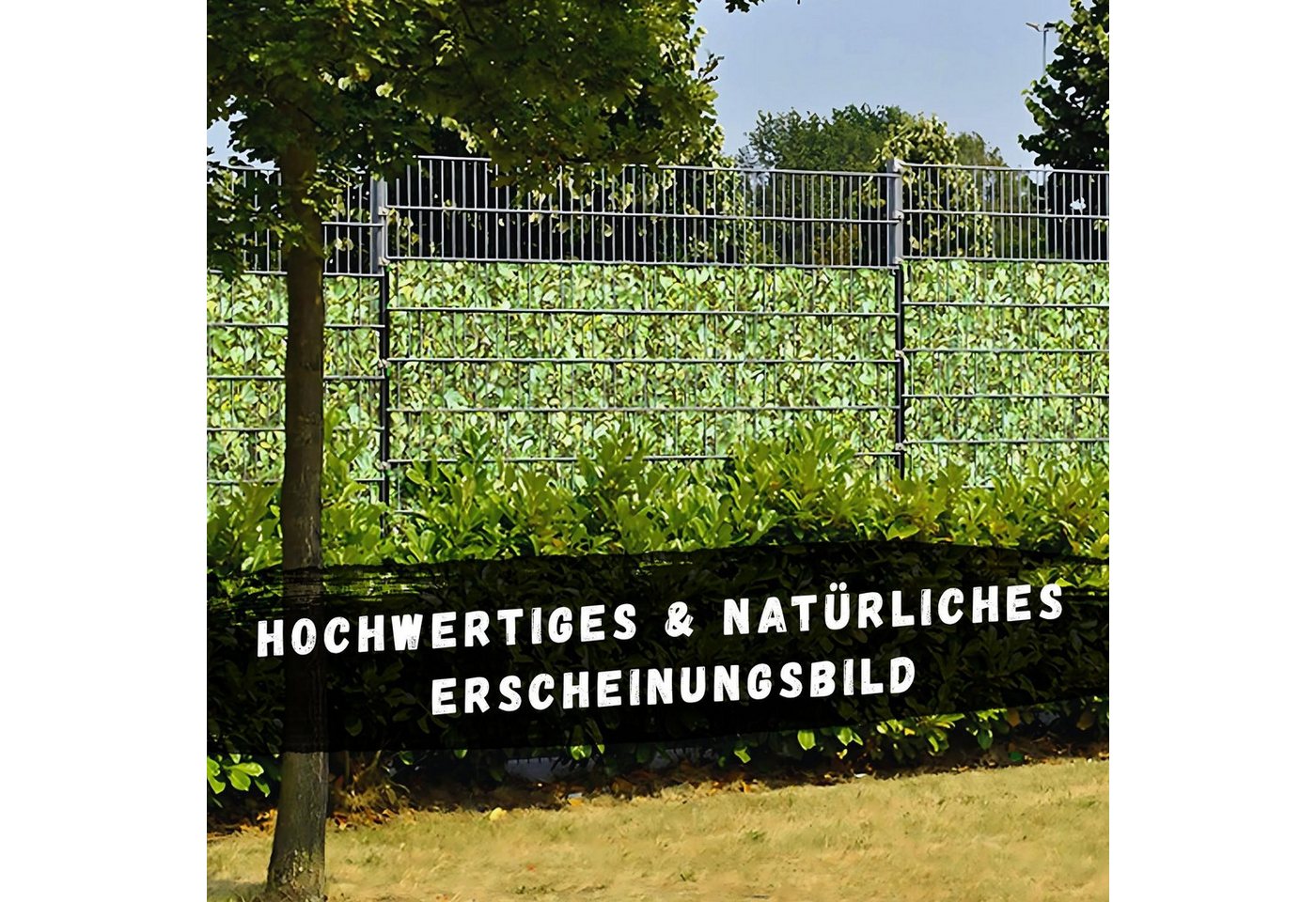 zaunzu Sichtschutzstreifen Stein Bunt bedruckter Sichtschutz 2,5m x 2,0m, (1 Rolle, Motivdruck Sichtschutzstreifen), Beidseitiger Druck für Doppelstabgitter Bild 4