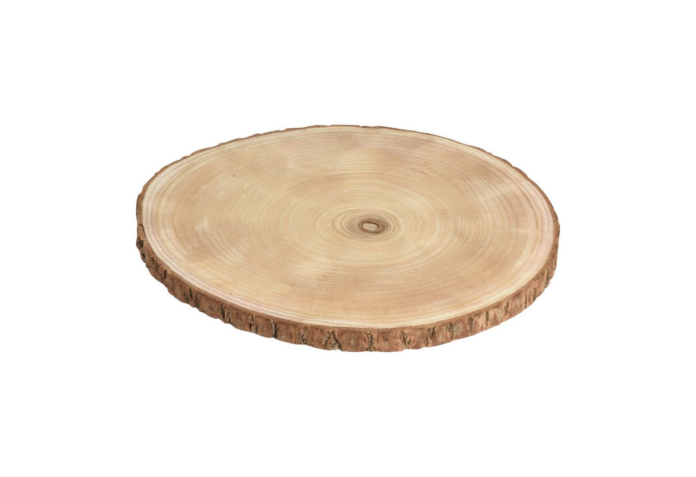 VOSSBACH Rindenscheiben Baumscheibe Zum Basteln Holzscheibe Scheibe, (4-tlg), Rund mit Rinde Ø 35 cm Paulownia Holz Naturbelassen Bild 2