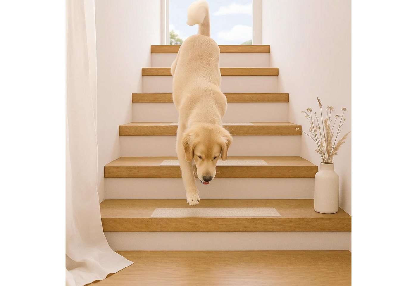 Youyijia Badaccessoire-Set 15 Stück Antirutsch Streifen für Treppen 10x60cm