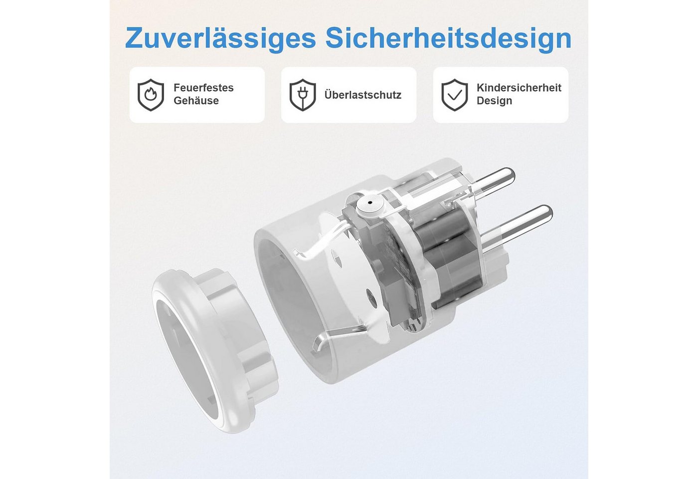 AIMAX WLAN-Steckdose WLAN Steckdose mit Strommessung Smart Plug Alexa 16A Bild 4