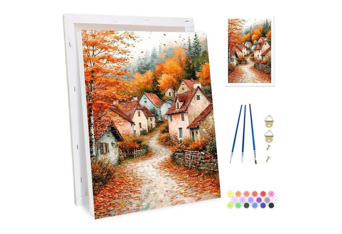 LuxusKollektion Malen nach Zahlen Malen nach Zahlen Set mit Rahmen 20x30cm