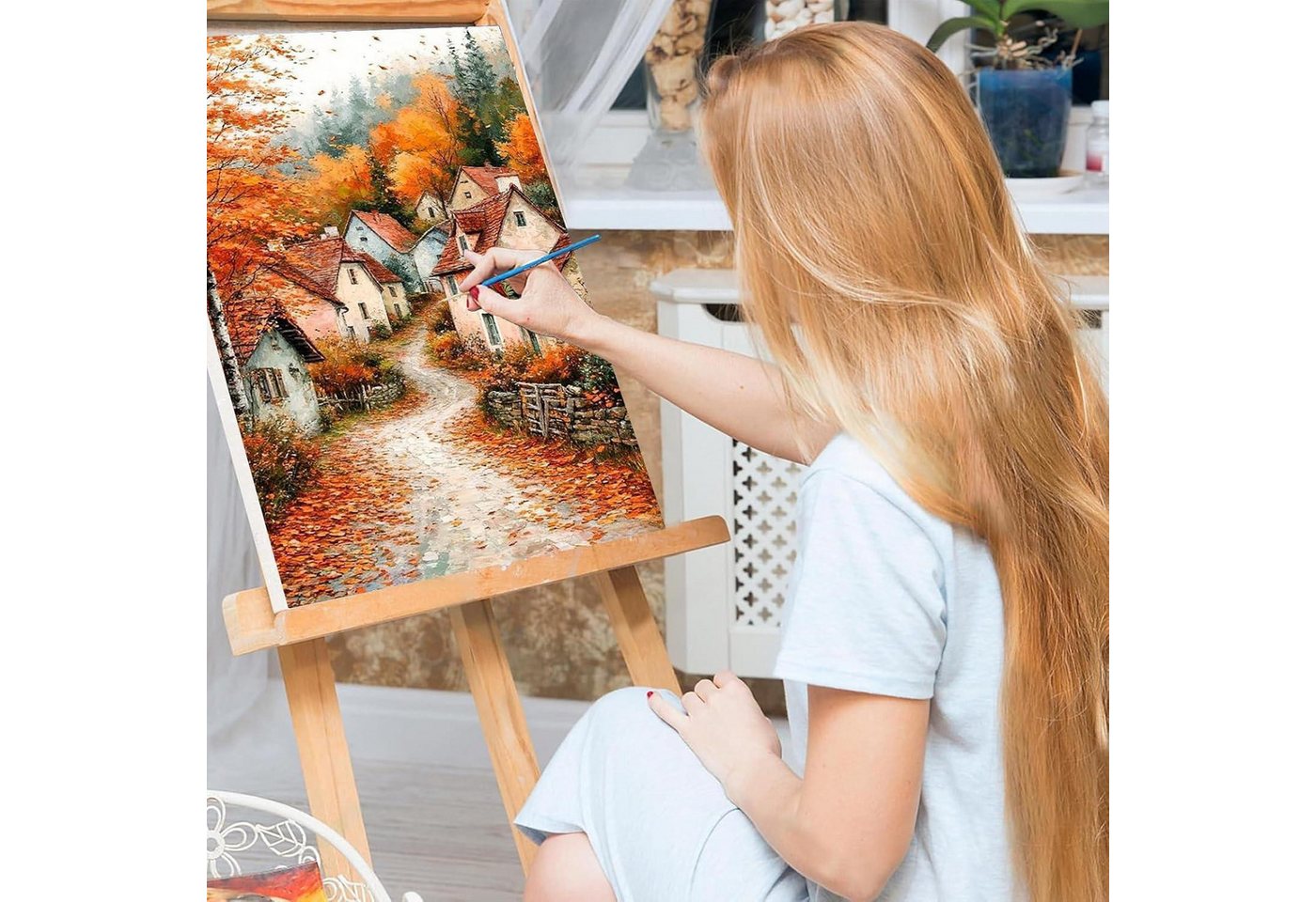 LuxusKollektion Malen nach Zahlen Malen nach Zahlen Set mit Rahmen 20x30cm Bild 5