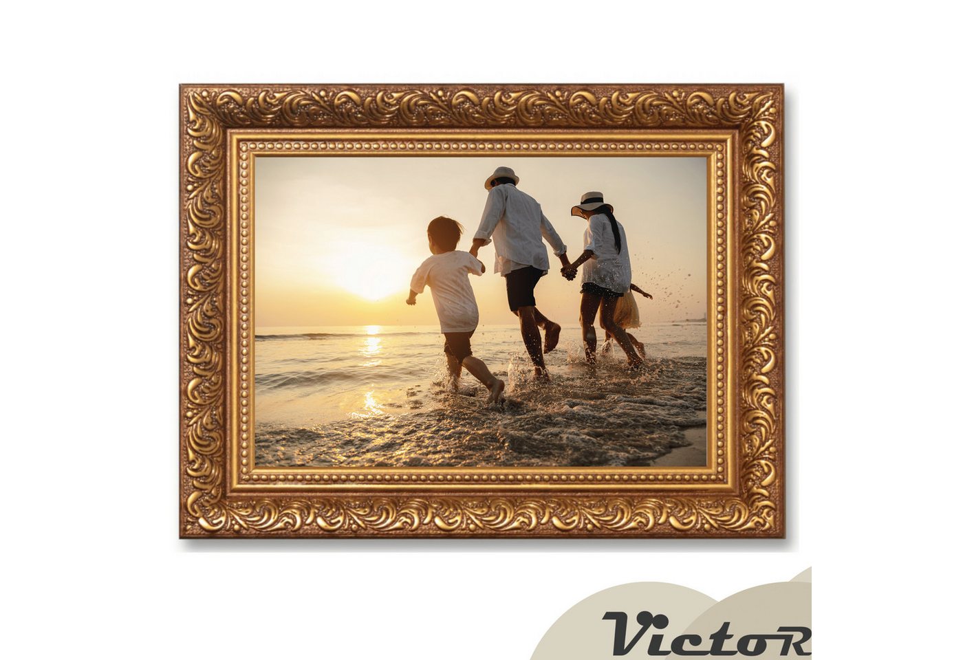 Victor (Zenith) Bilderrahmen Rubens, Bilderrahmen 10x15 cm Braun Gold, Bilderrahmen A6 Barock, Antik Bild 4