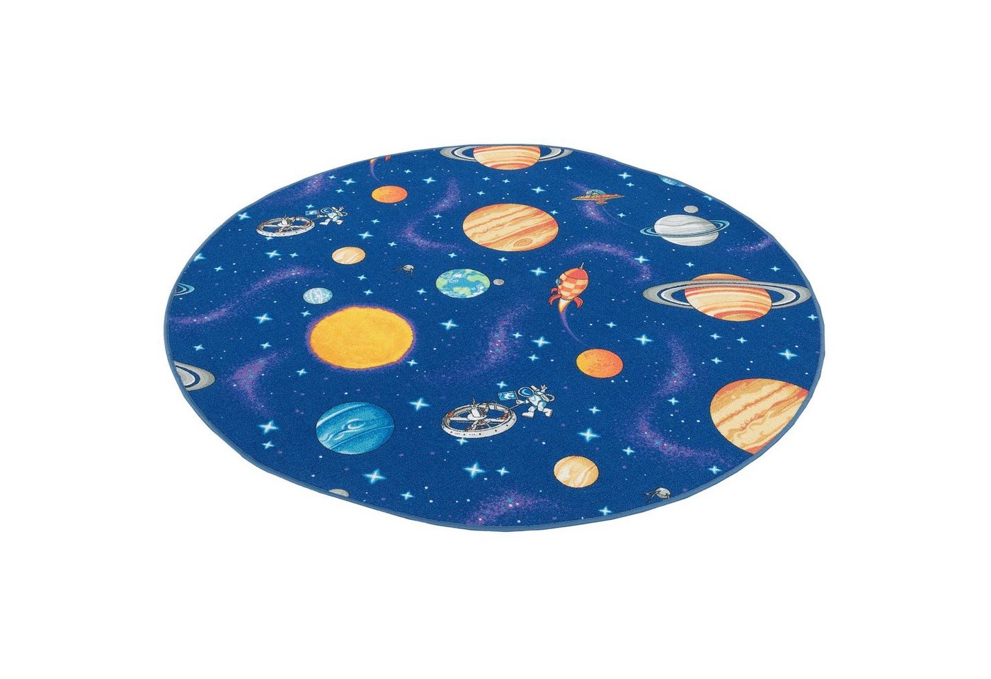 Snapstyle Kinderteppich Kinder Spiel Teppich Weltall Rund, Rund, Höhe: 4 mm Bild 5