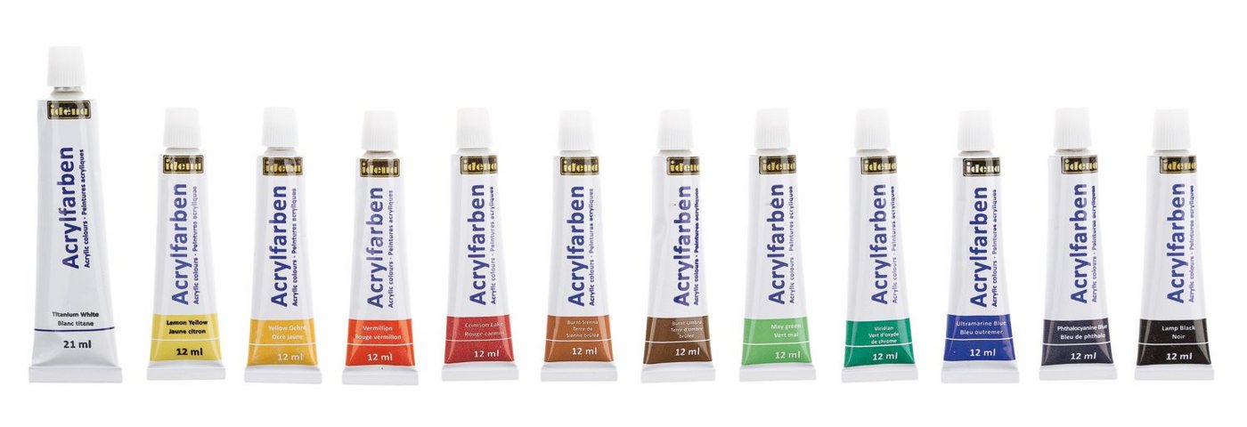 Idena Acrylfarbe Idena 622199 – Acrylfarbenset, 12 teilig, mit deckenden Acrylfarben Bild 5