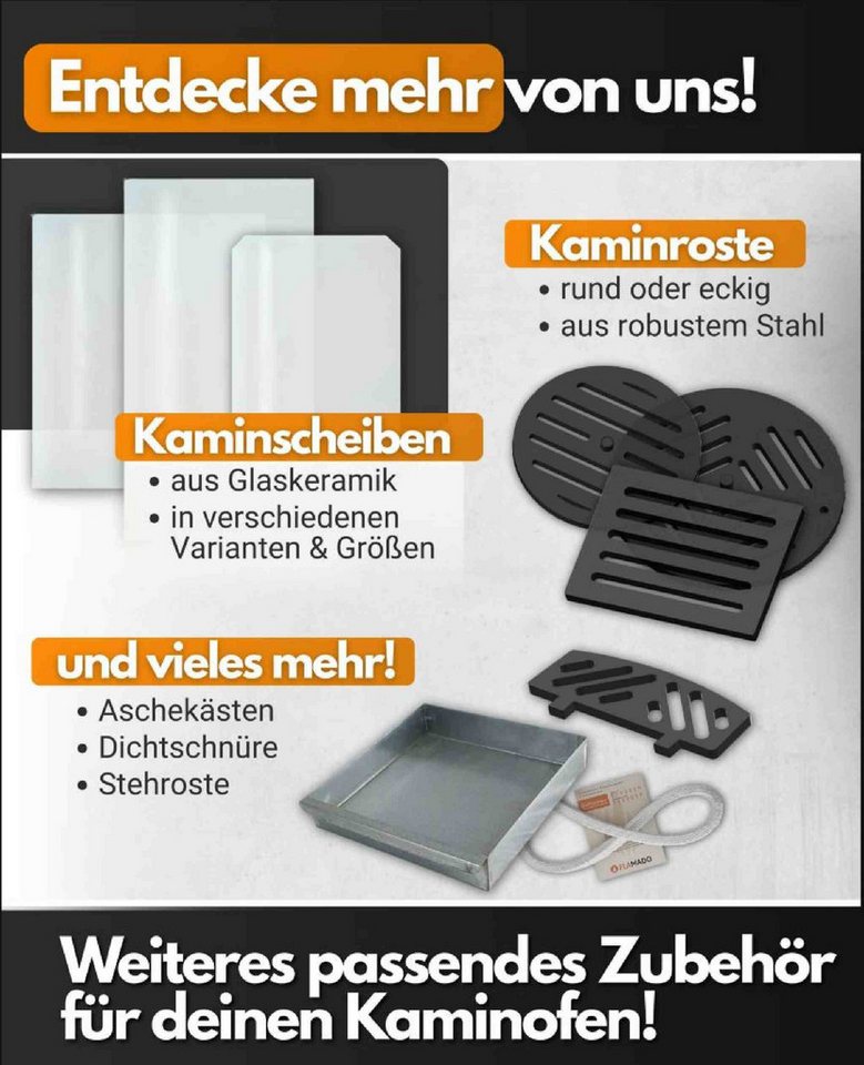 Feuerfest 123 GmbH Grillrost Kaminrost / Ascherost 195x155x10mm passend für Justus **, feuerfest & hitzebeständig - passgenau gefertigt in Deutschland Bild 4