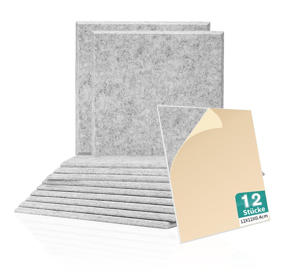 YMQHBS Akustikplatte Selbstklebend, 30 x 30 cm, 12 Stück, (packung, 12-St., Akustikplatte)