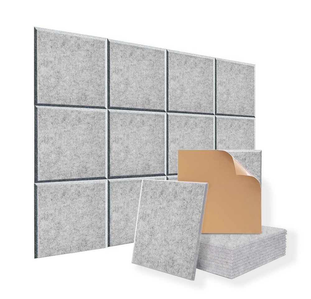 YMQHBS Akustikplatte Selbstklebend, 30 x 30 cm, 12 Stück, (packung, 12-St., Akustikplatte) Bild 4