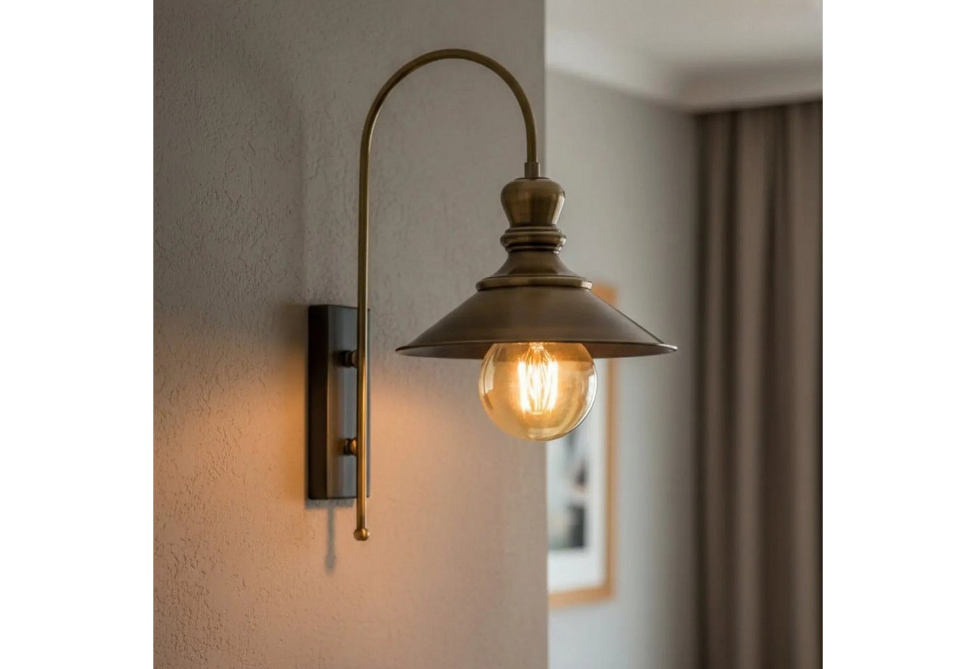 Bamyum Wandleuchte Nantes Antikeskupfer Wandleuchte Innen Metall, Vintage Wandlampe, ohne Leuchtmittel Bild 3