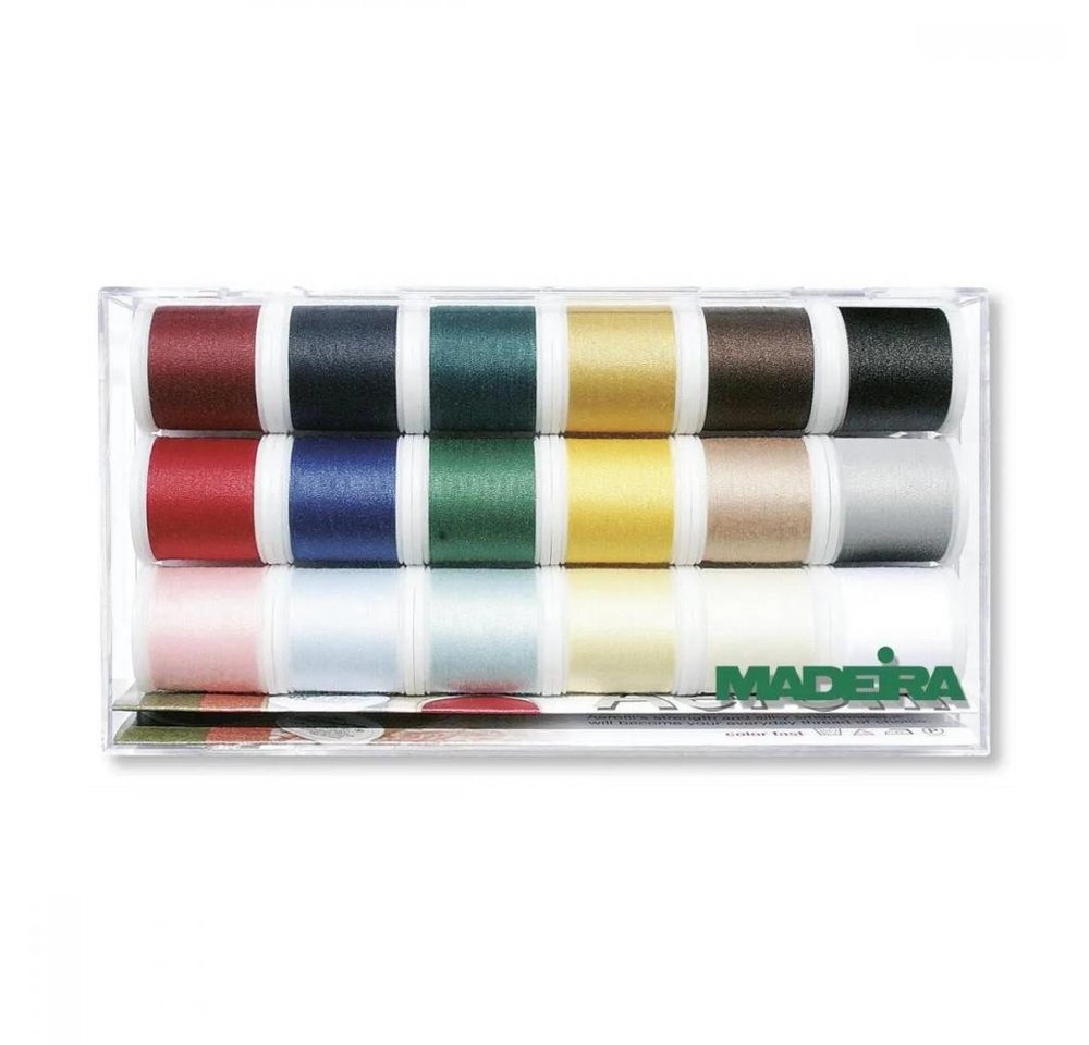 Madeira - Nähgarnbox Aerofil Allesnäher 18 Farben / 200 m Nähgarn, 200 m (Set, 18 Farben)