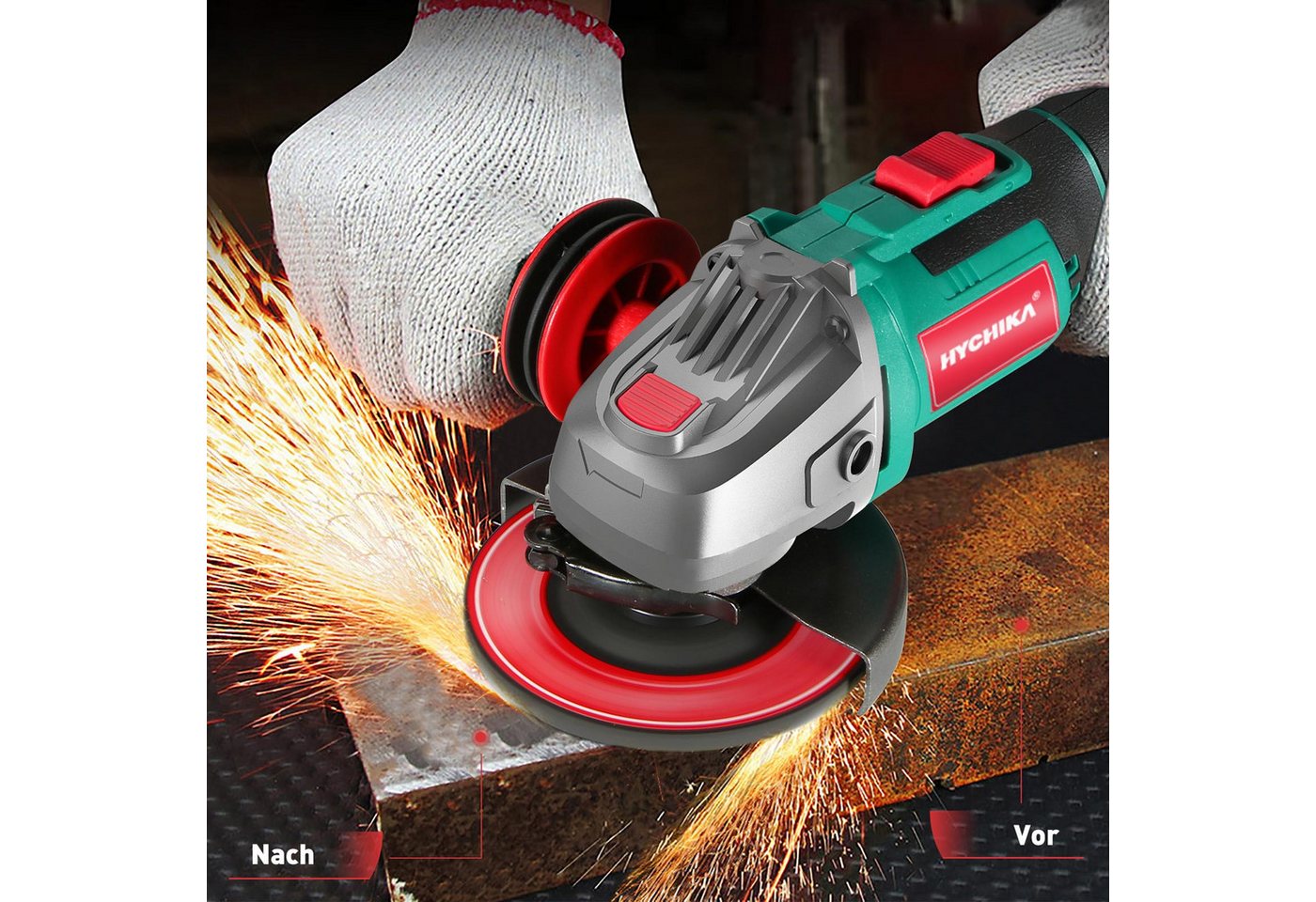 HYCHIKA BETTER TOOLS FOR BETTER LIFE Trennscheibe HYCHIKA 125-mm-Schruppscheiben, 10er-Pack