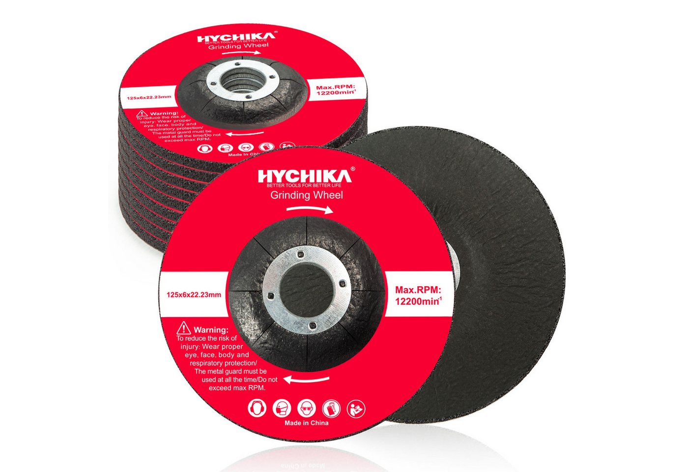 HYCHIKA BETTER TOOLS FOR BETTER LIFE Trennscheibe HYCHIKA 125-mm-Schruppscheiben, 10er-Pack Bild 4