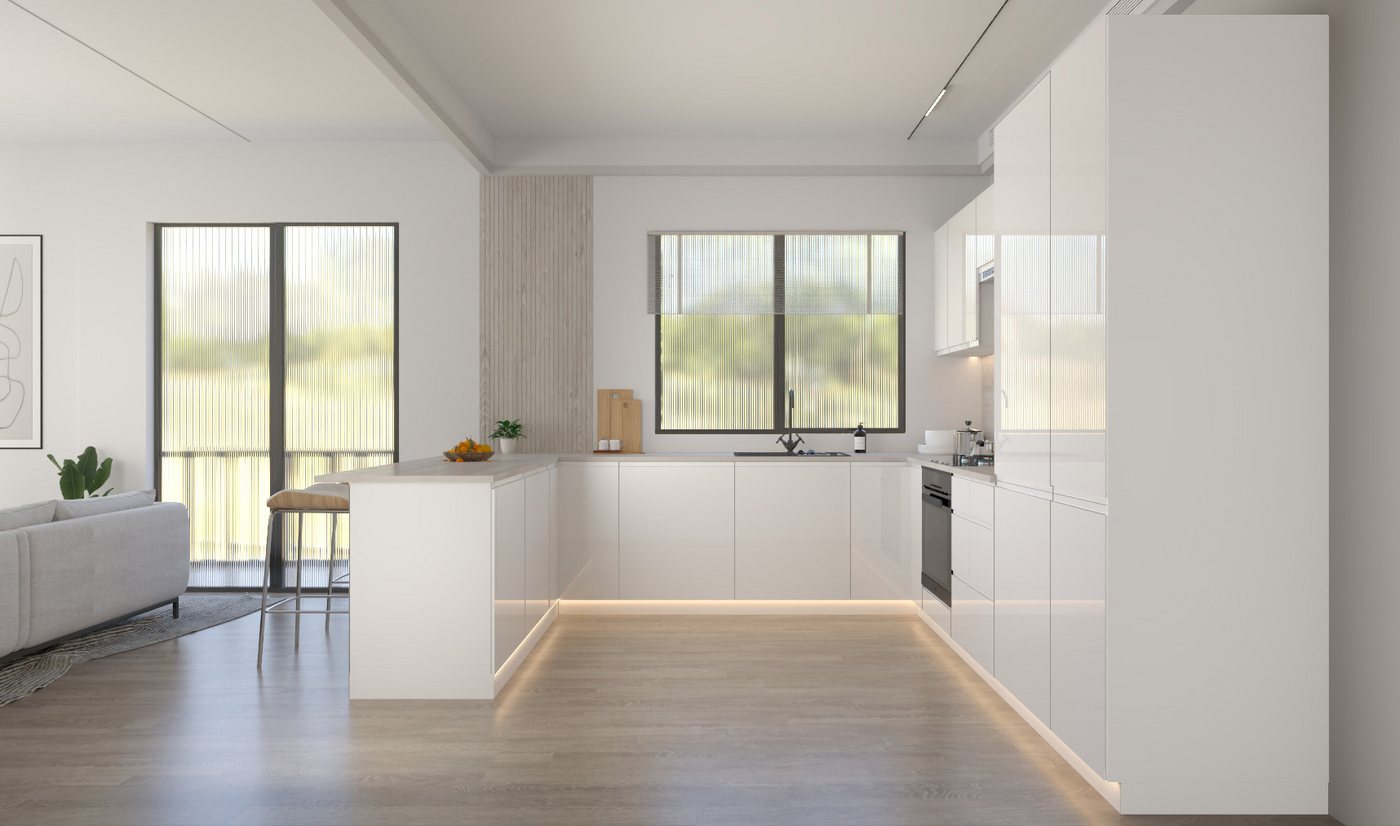 ROYAL24_MARKT Winkelküche Velmora U-Form Küche KÜ-AS-010 – mit viel Stauraum und MDF-Fronten, (Komplett Set), Edles Material - Zeitlos - Elegant Bild 3