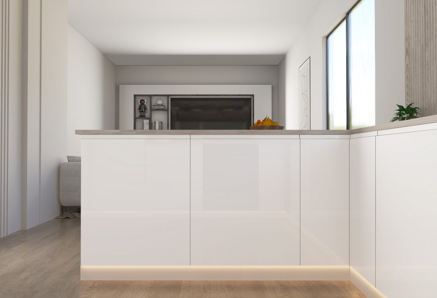 ROYAL24_MARKT Winkelküche Velmora U-Form Küche KÜ-AS-010 – mit viel Stauraum und MDF-Fronten, (Komplett Set), Edles Material - Zeitlos - Elegant Bild 5