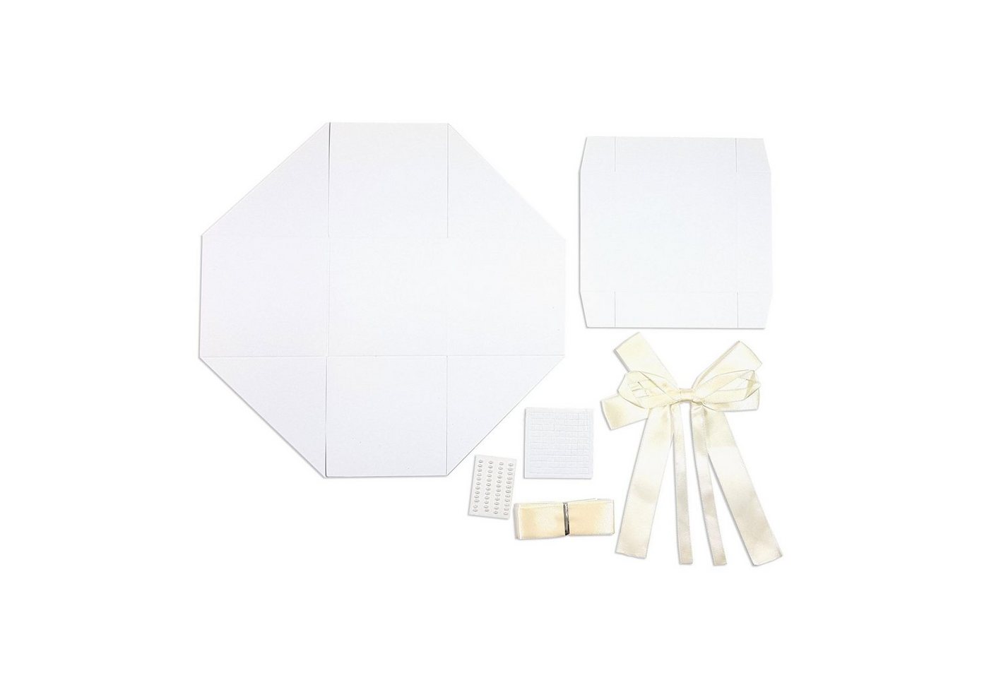 Frau WUNDERVoll Papierdekoration DIY Explosionsbox Hochzeit Creme Bild 4