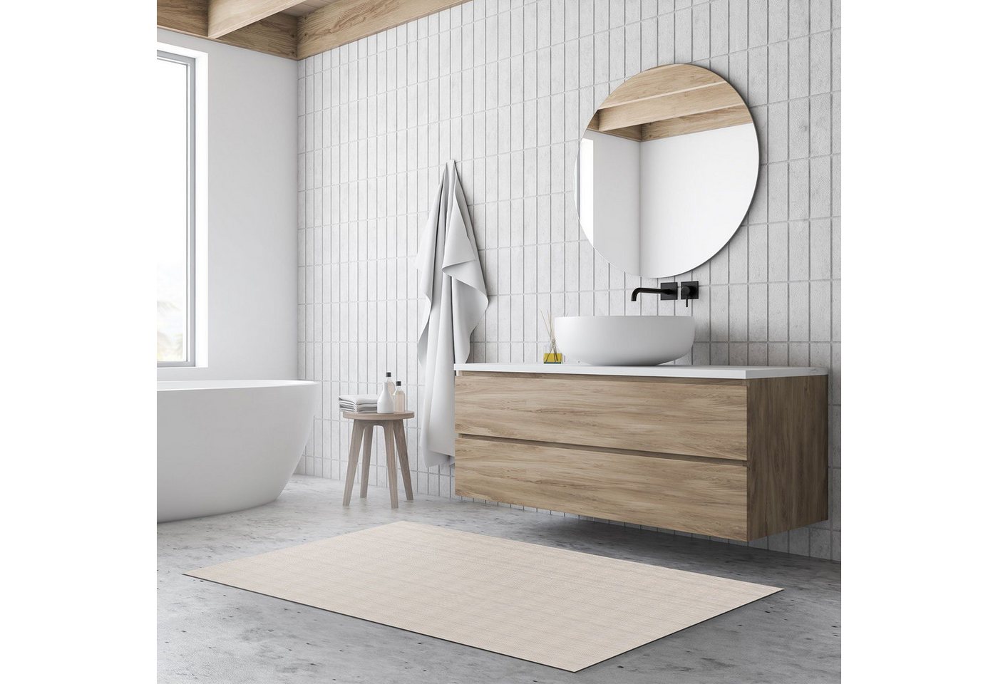 Karat Badematte Daroca, ideal fürs Badezimmer, Angenehme Haptik, Duschvorleger, Höhe 3 mm, Rechteckig, rechteckig, schnell trocknend, antibakteriell Bild 2