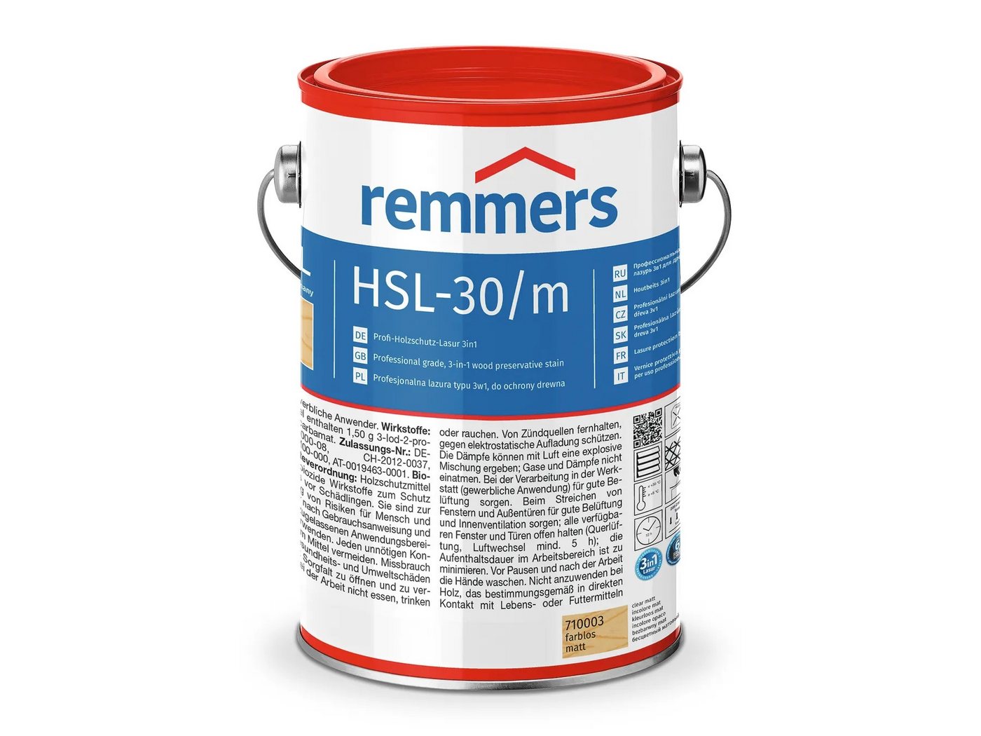 Remmers Holzschutzlasur HSL-30/m-Profi-Holzschutz-Lasur 3in1