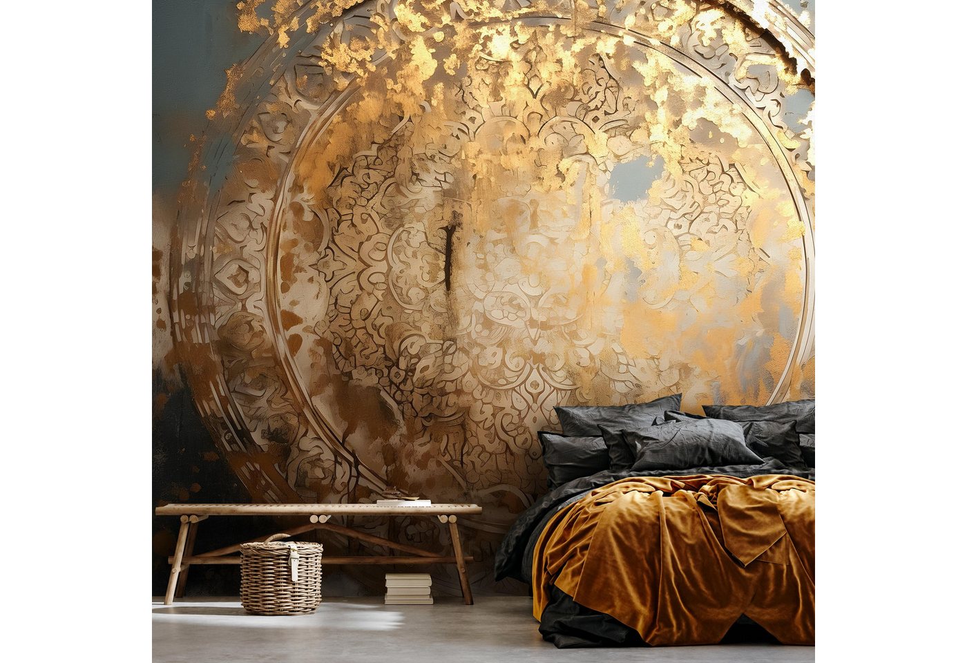 Wallarena Fototapete Abstrakt - Mehrfarbig - Modern - Vlies - Schlafzimmer, glatt, 104x70cm