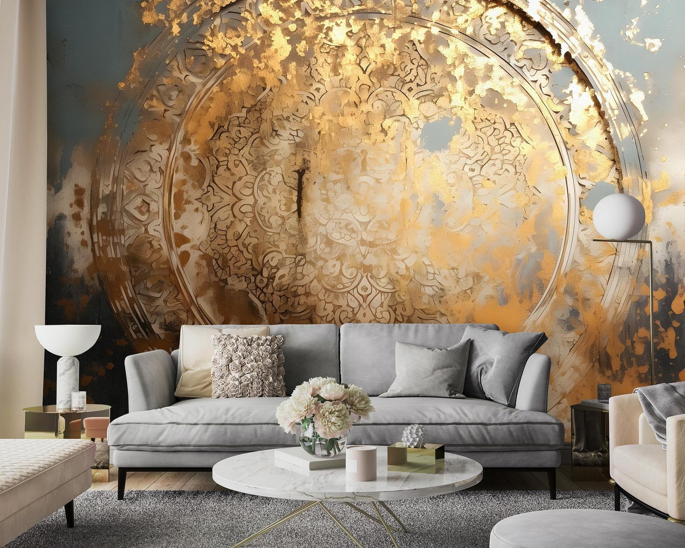 Wallarena Fototapete Abstrakt - Mehrfarbig - Modern - Vlies - Schlafzimmer, glatt, 104x70cm Bild 2