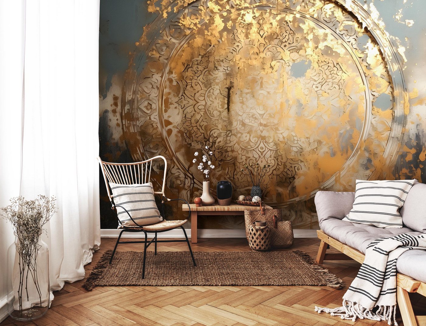 Wallarena Fototapete Abstrakt - Mehrfarbig - Modern - Vlies - Schlafzimmer, glatt, 104x70cm Bild 3