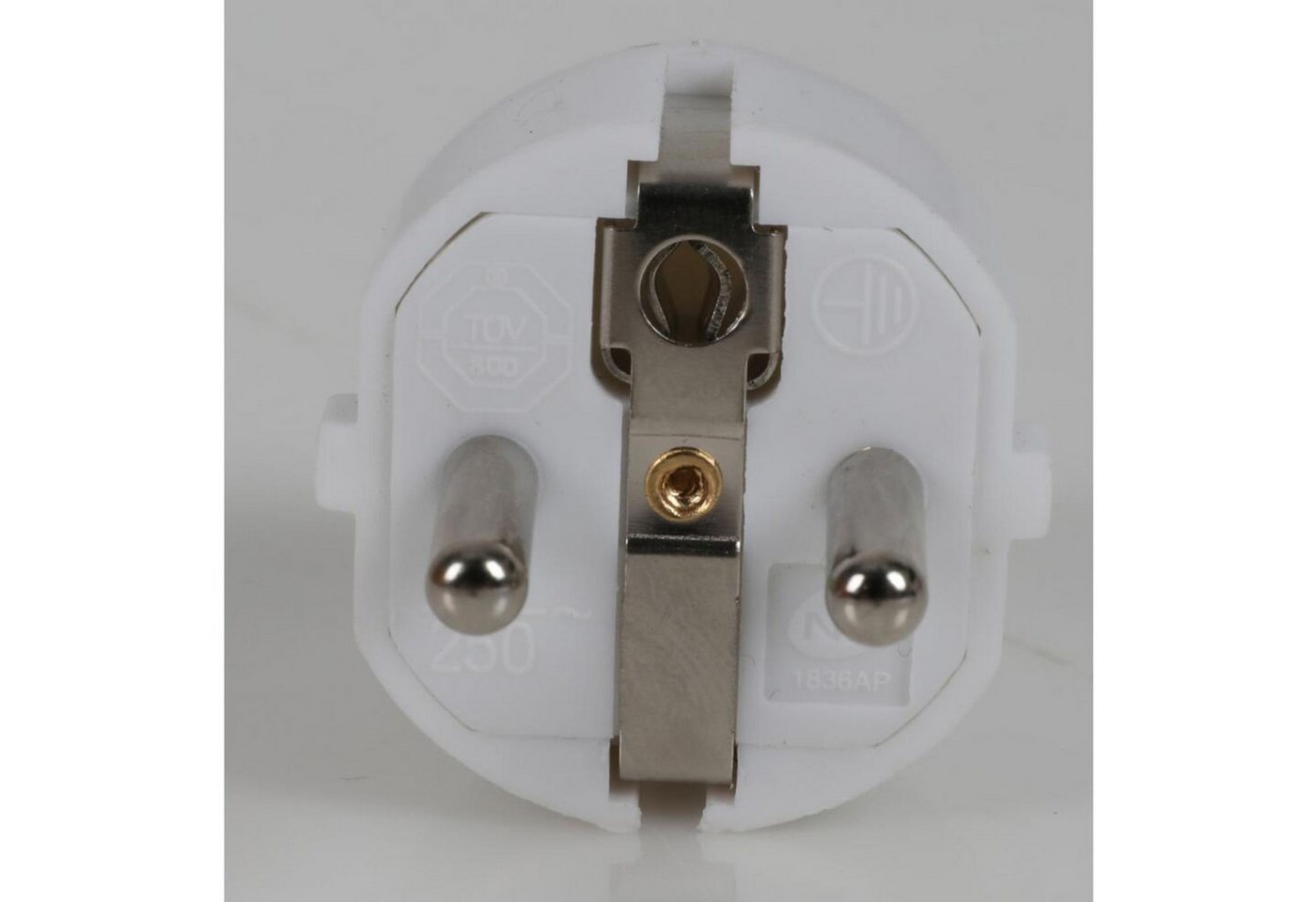 BURI Schuko-Stecker HEITECH Schutzkontakt Stecker Weiß IP20 Innen Schukokupplung Bild 2