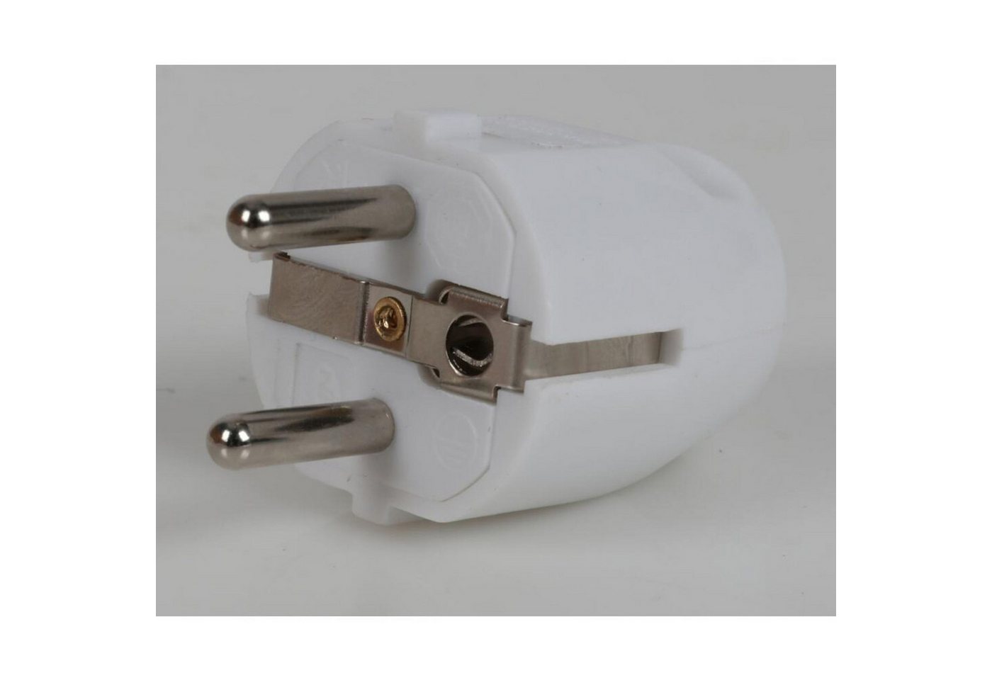 BURI Schuko-Stecker HEITECH Schutzkontakt Stecker Weiß IP20 Innen Schukokupplung Bild 3