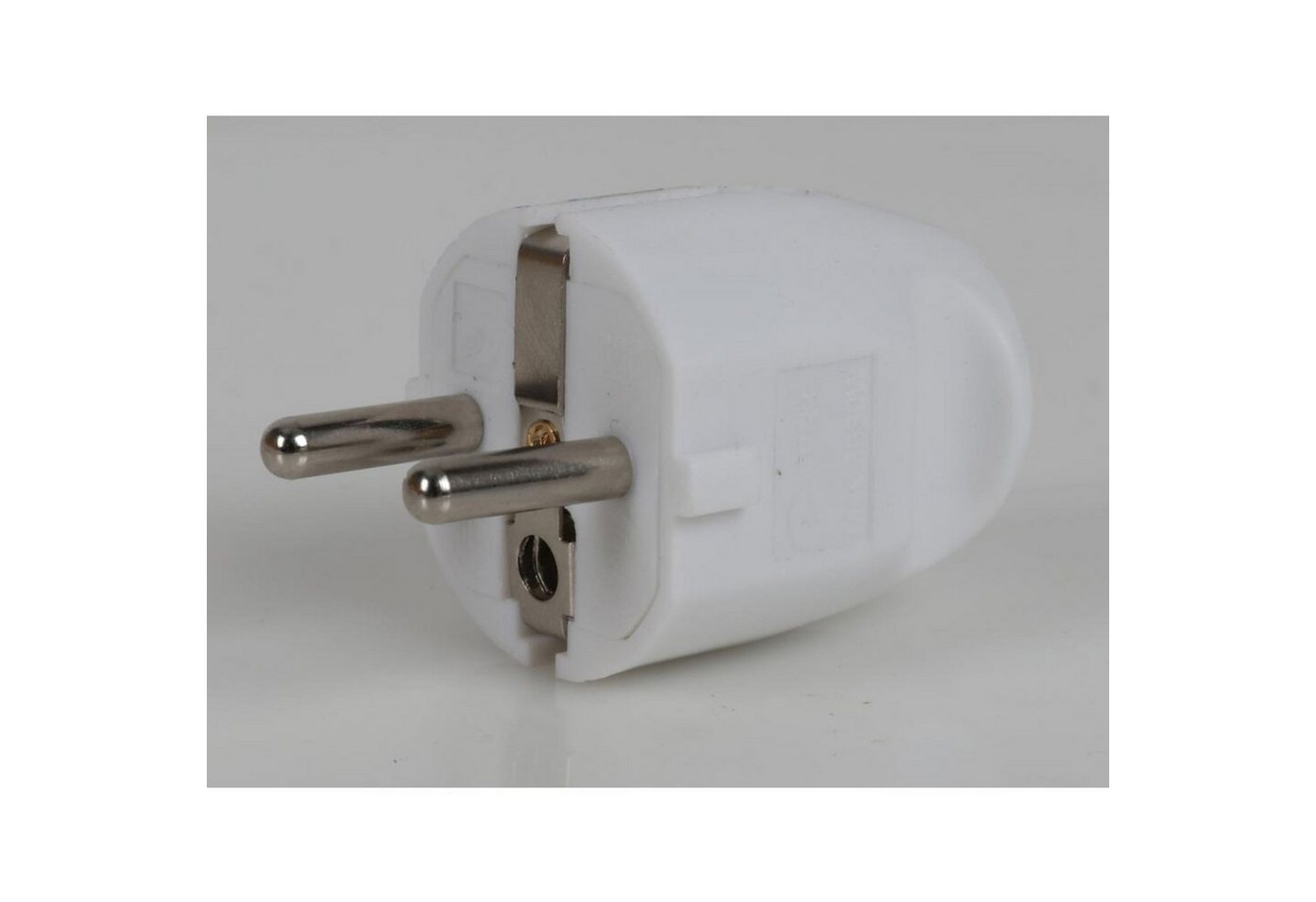 BURI Schuko-Stecker HEITECH Schutzkontakt Stecker Weiß IP20 Innen Schukokupplung Bild 4