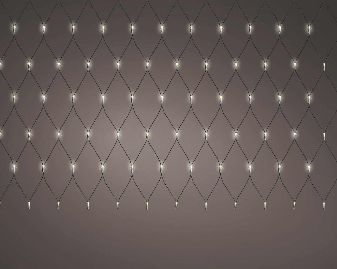 Lumineo LED-Lichterkette Lumineo Netzbeleuchtung 180 LED 2 x 2 m warm weiß, schwarzes Kabel, Indoor/Outdoor, 200 x 200 cm, 8h-Timer, + 5 m Zuleitung Bild 3