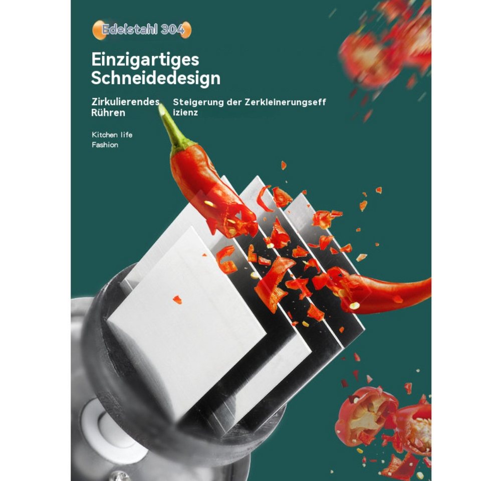 Blusmart Knoblauchpresse Knoblauchpresse aus Edelstahl 304, Edelstahl, Vielseitiges Küchengerät Bild 2