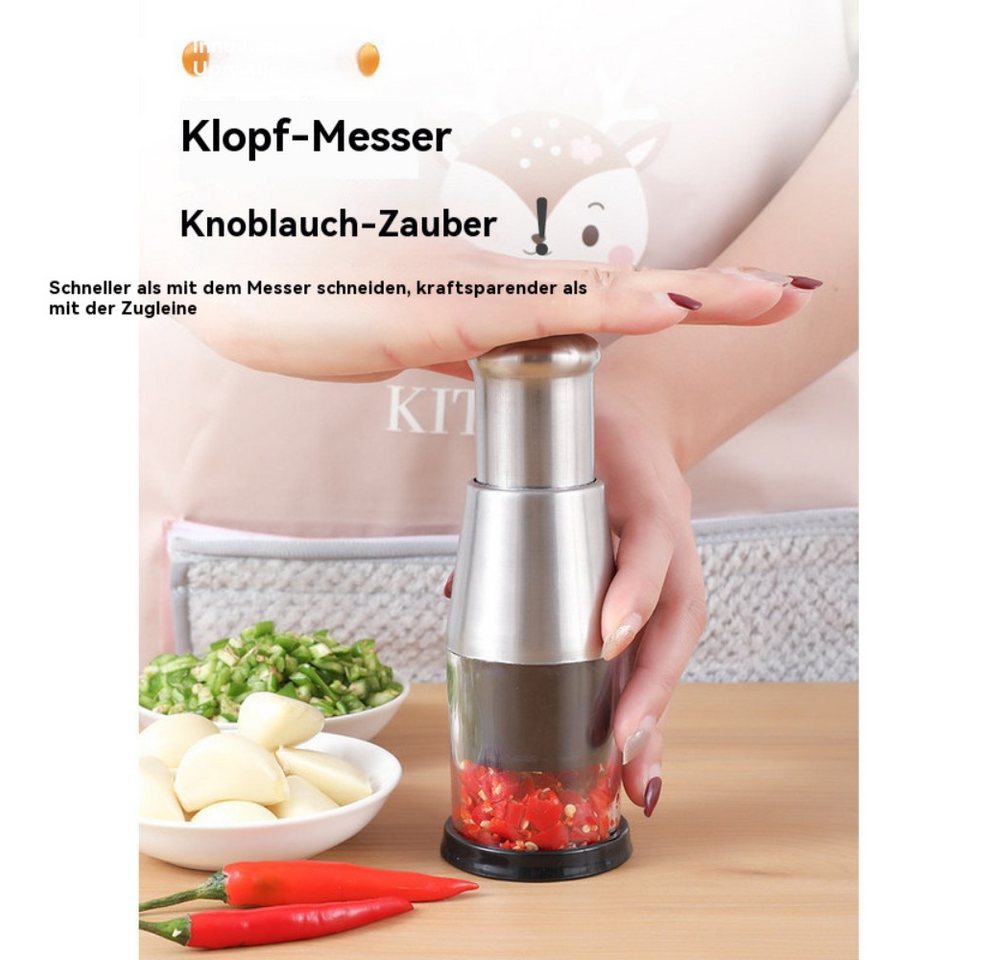 Blusmart Knoblauchpresse Knoblauchpresse aus Edelstahl 304, Edelstahl, Vielseitiges Küchengerät Bild 4