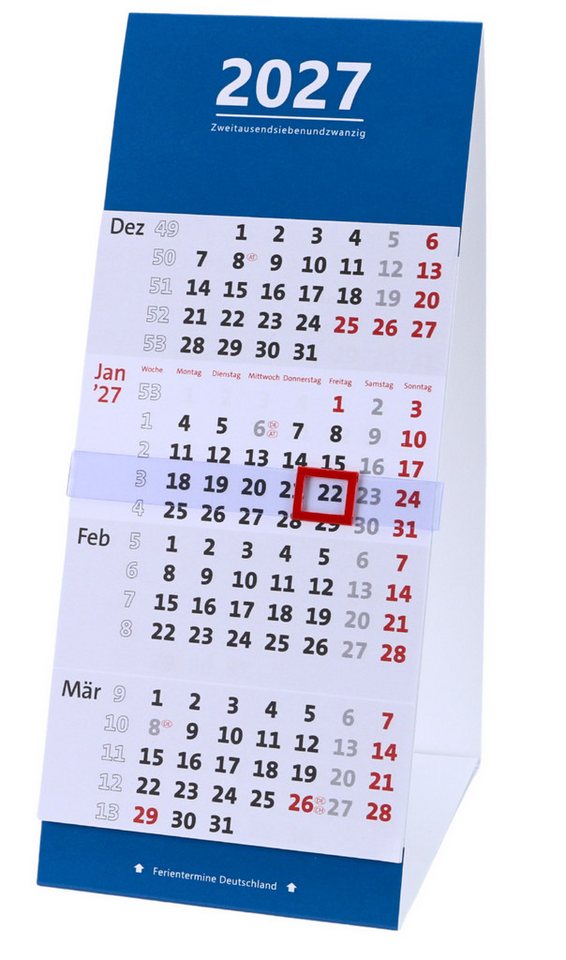 Anschütz Tischkalender 4-Monats-Tischkalender 2027 Bild 3